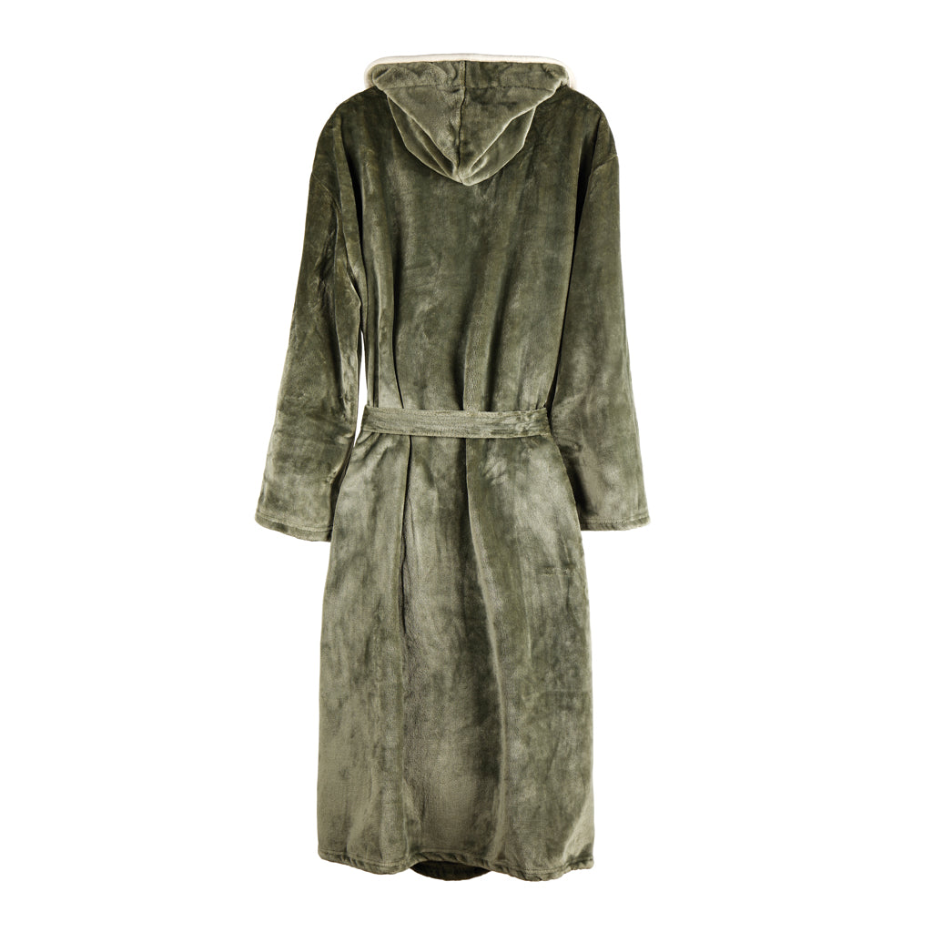 VINGA Louis luxe pluche RPET badjas maat S/M