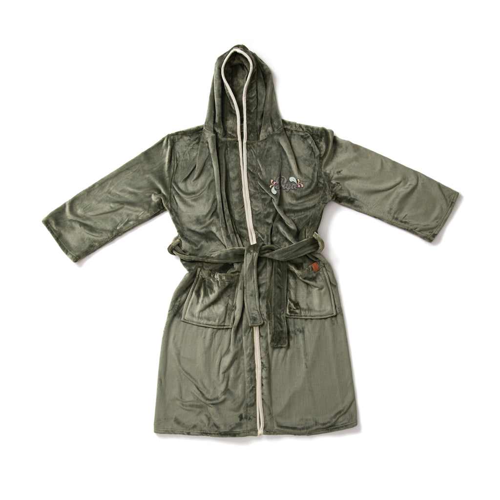 VINGA Louis luxe pluche RPET badjas maat S/M