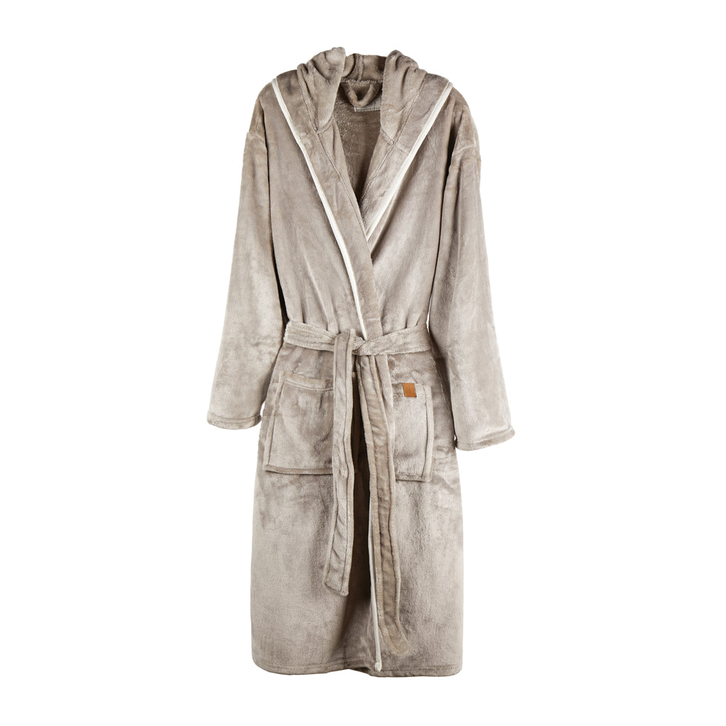 VINGA Louis luxe pluche RPET badjas maat S/M