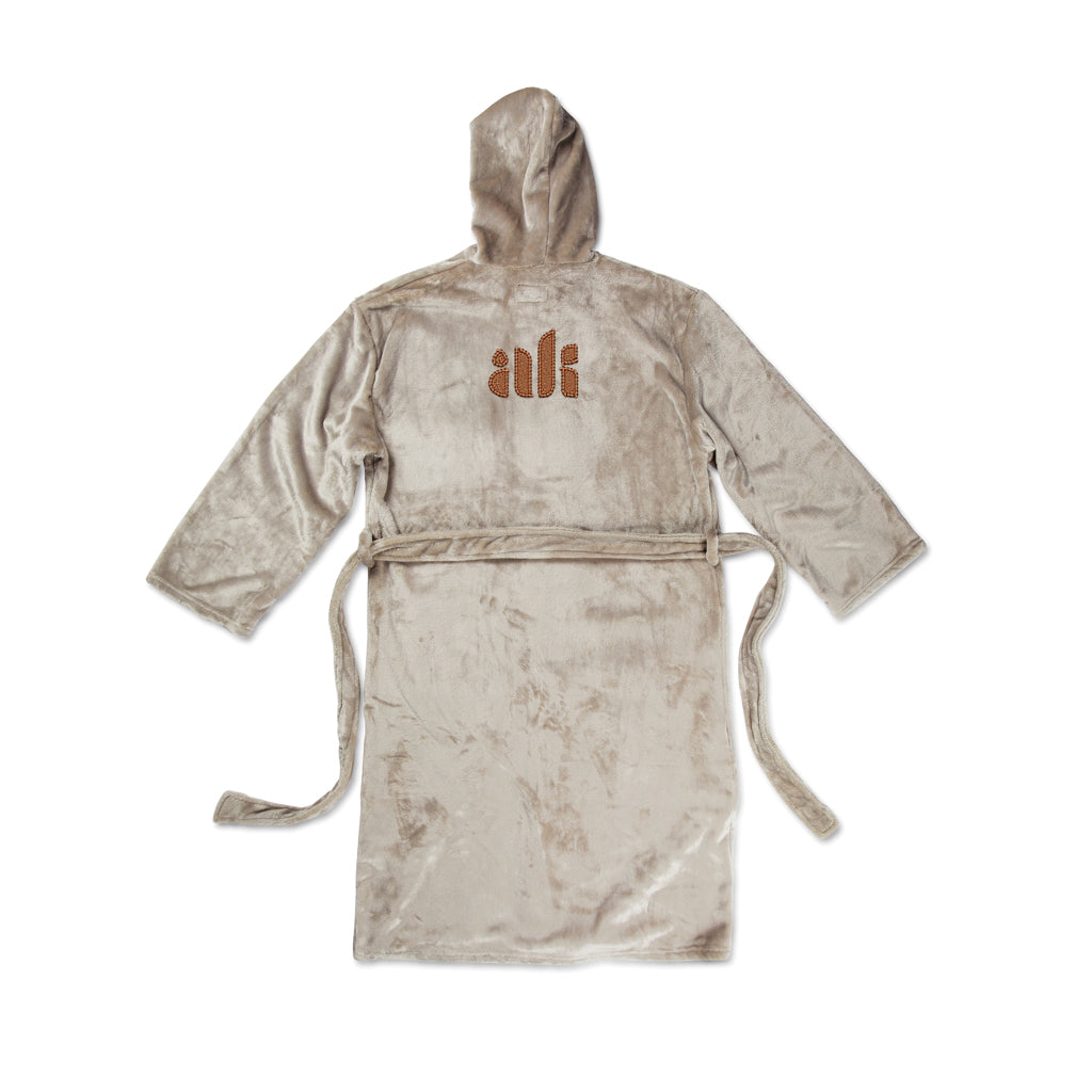VINGA Louis luxe pluche RPET badjas maat S/M