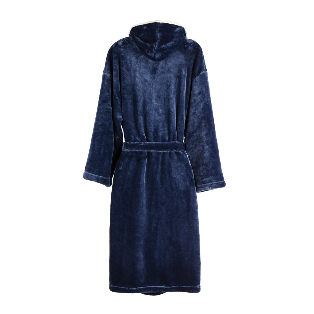 VINGA Louis luxe pluche RPET badjas maat S/M
