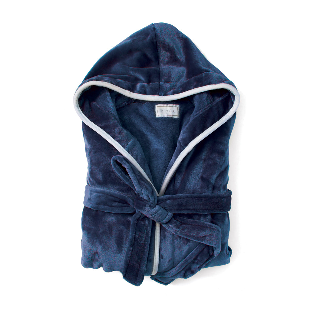 VINGA Louis luxe pluche RPET badjas maat L/XL