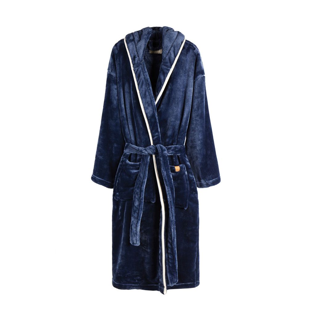 VINGA Louis luxe pluche RPET badjas maat L/XL