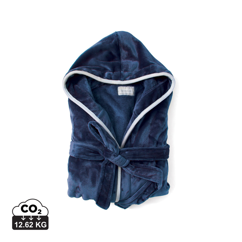 VINGA Louis luxe pluche RPET badjas maat L/XL