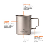 Nordic Drift Trail Ultra Light Titanium 450ml beker