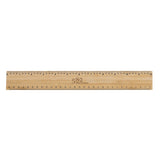 Timberson extra dikke 30cm dubbelzijdige bamboe liniaal