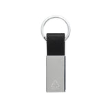 Luxe PU sleutelhanger RCS gerecycled zinc alloy