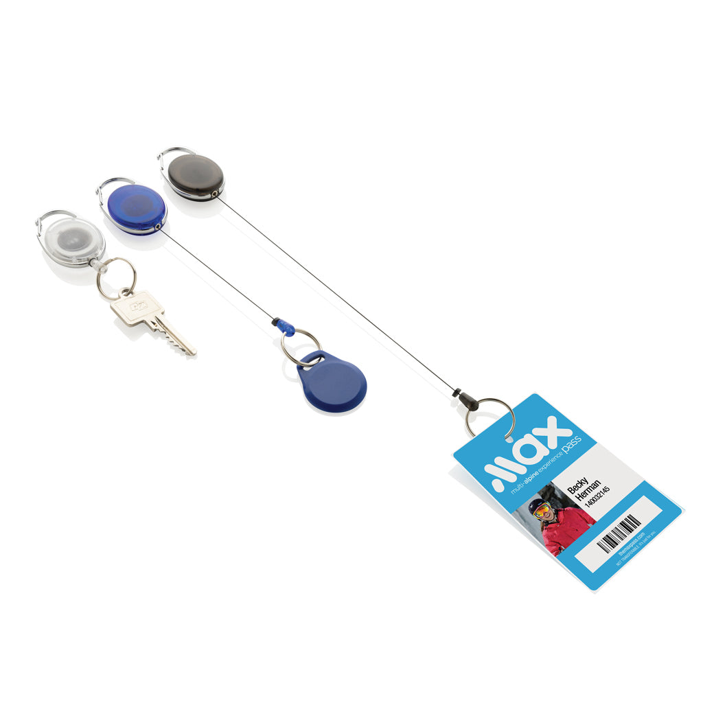 Roller clip sleutelhanger gemaakt van RCS gerecycled plastic