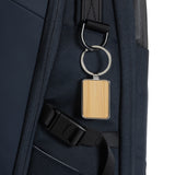 RCS gerecycled zinc alloy rechthoekige sleutelhanger