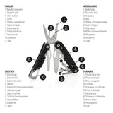Solid multitool met karabijnhaak