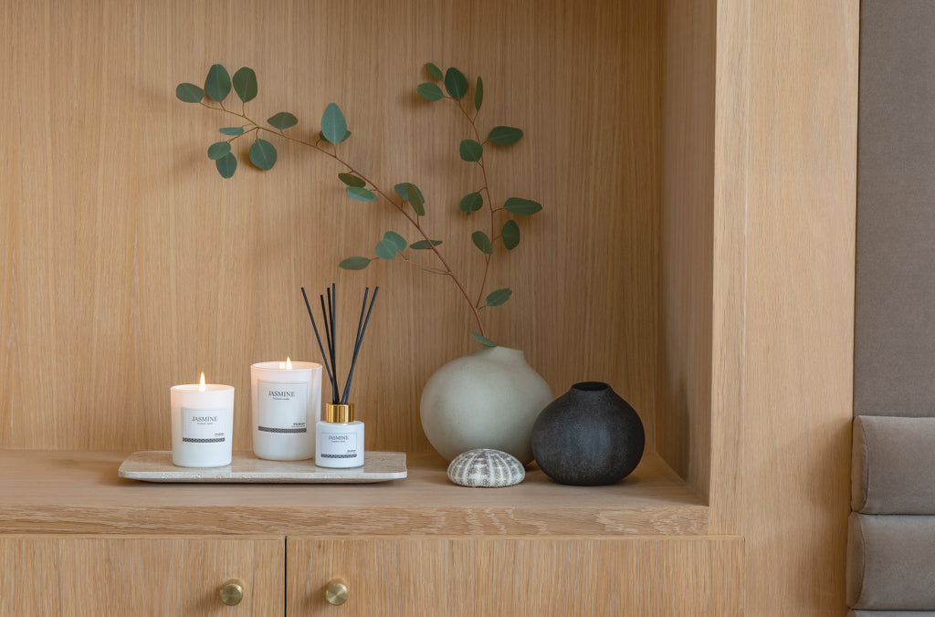 Ukiyo luxe geurkaars met bamboe deksel