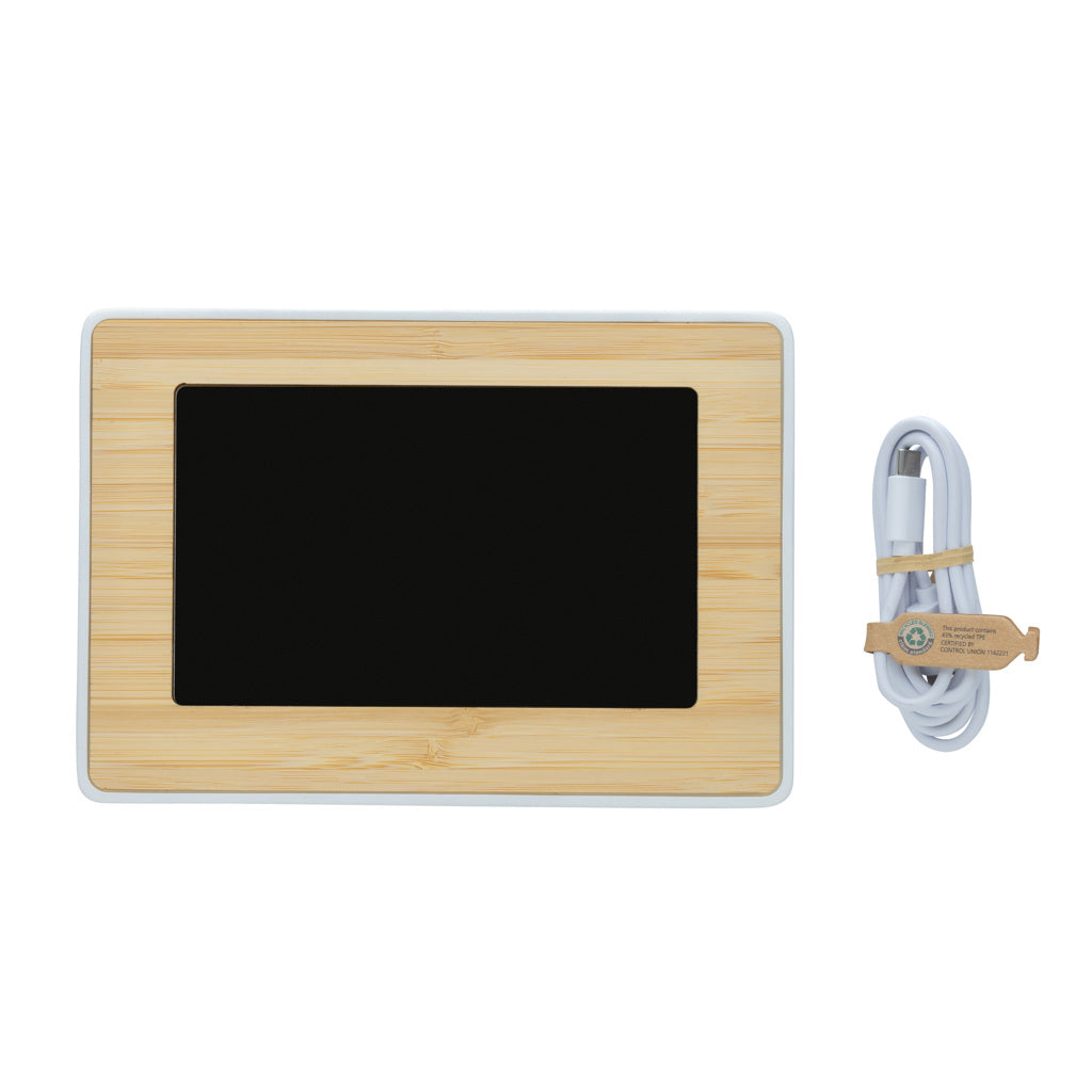 Utah RCS recycled plastic bamboe LED-klok