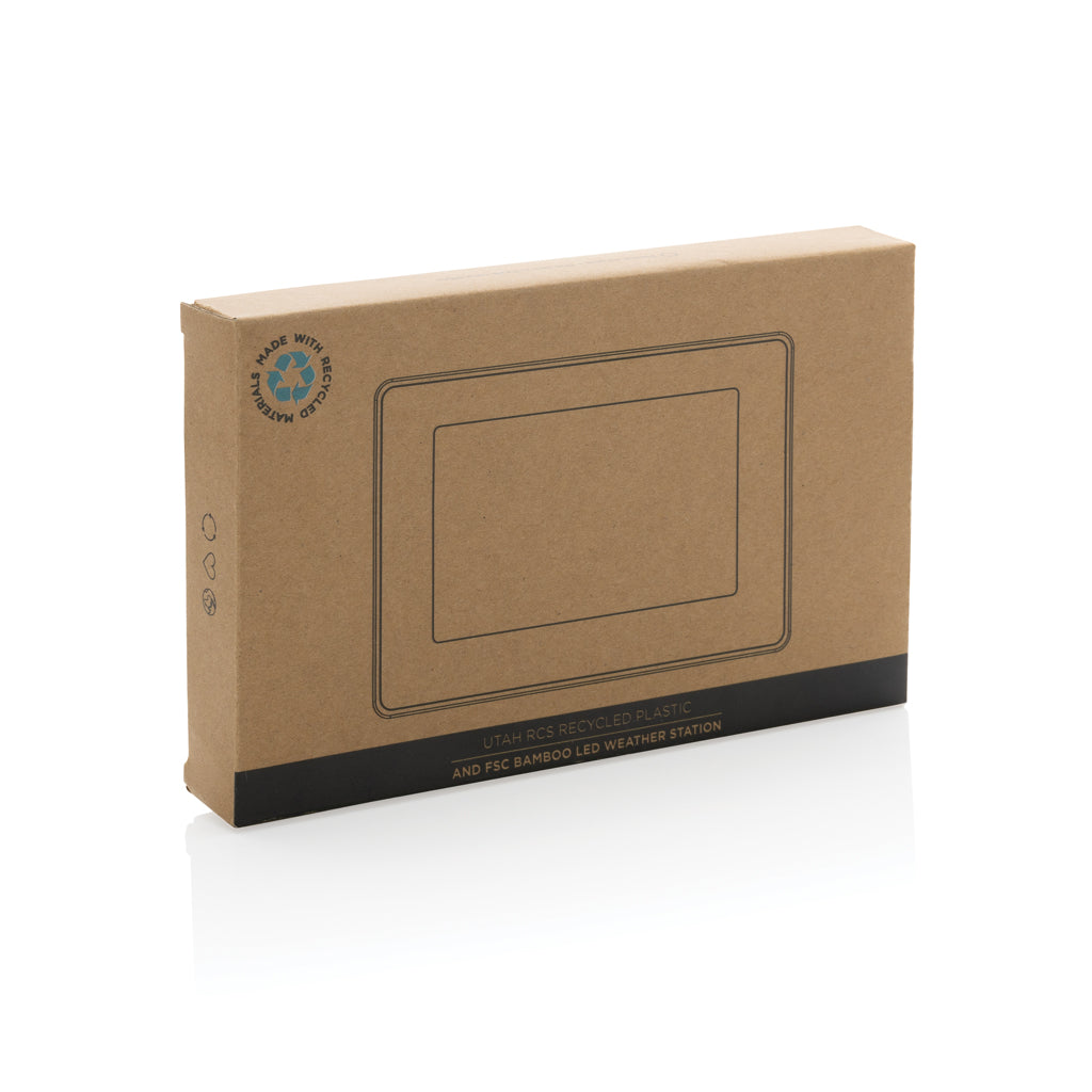 Utah RCS recycled plastic bamboe LED-klok
