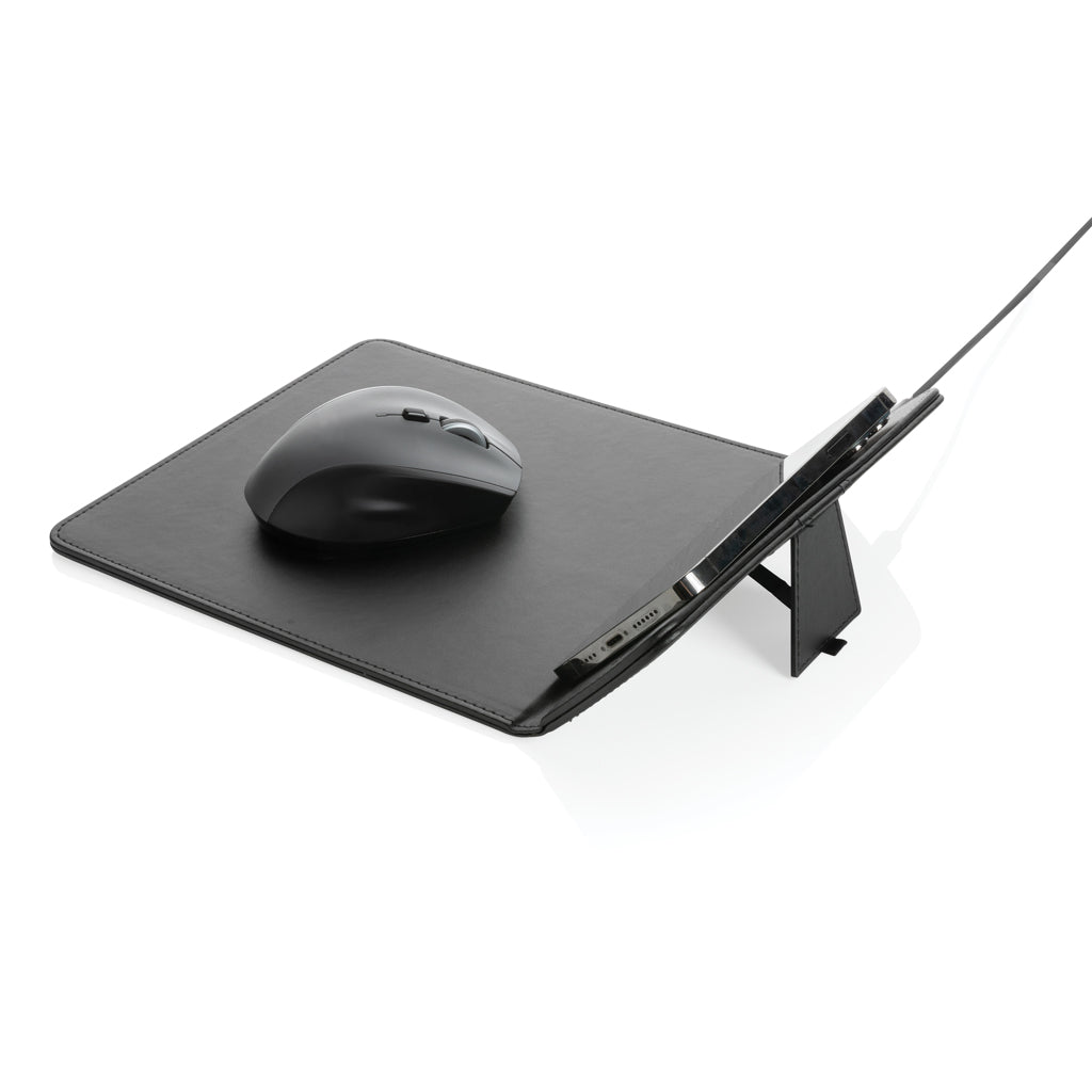 Swiss Peak RCS gerecycled PU 10W draadloze oplader muismat