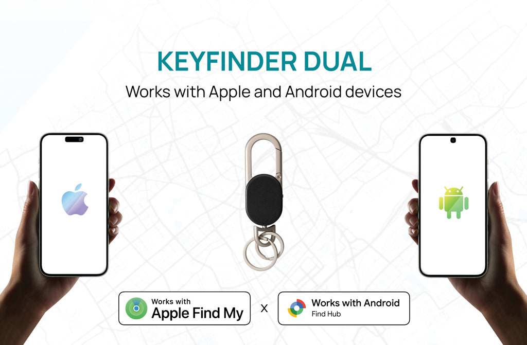 Keyfinder Dual keychain met wereldwijd lokaliseren