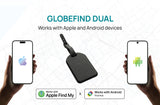 Globefind Dual RCS luggage tag met wereldwijd lokaliseren