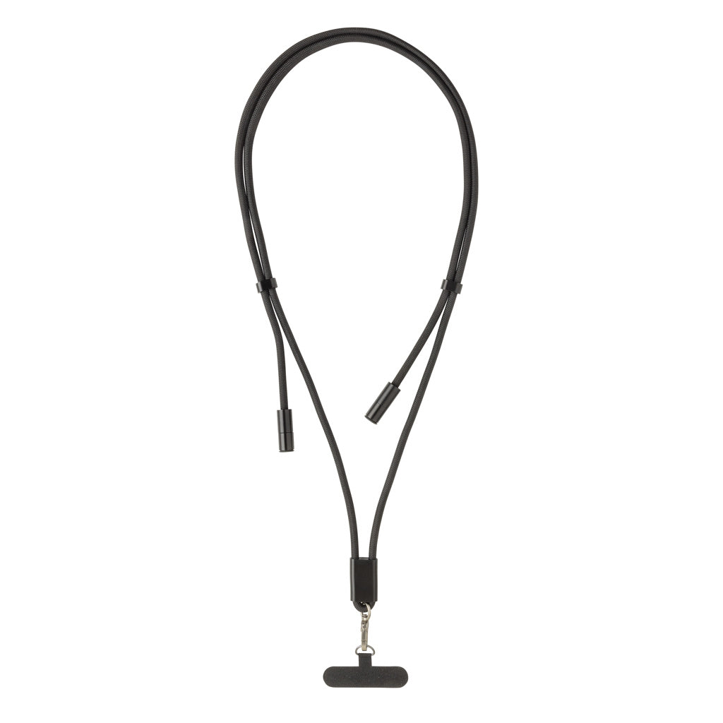 LoopAmp RCS rPET verstelbaar telefoonkoord met 60W kabel