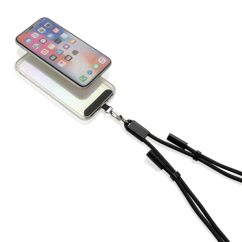 LoopAmp RCS rPET verstelbaar telefoonkoord met 60W kabel