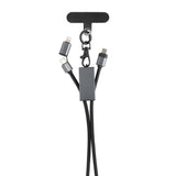 Terra RCS gerecycled PET telefoon lanyard 60W oplaadkabel