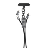 Terra RCS gerecycled PET telefoon lanyard 60W oplaadkabel