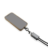 Terra RCS gerecycled PET telefoon lanyard 60W oplaadkabel