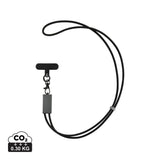 Terra RCS gerecycled PET telefoon lanyard 60W oplaadkabel