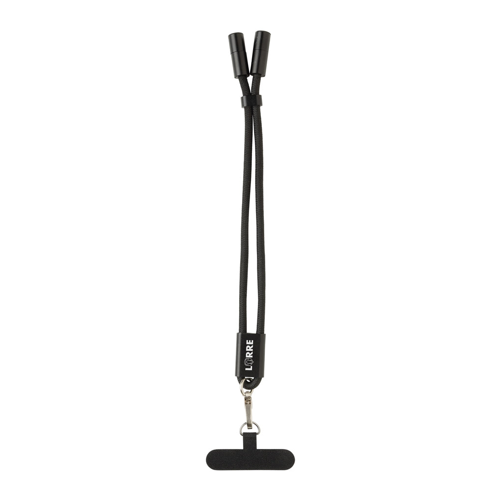 LoopAmp RCS rPET verstelbare telefoonarmband 60W kabel