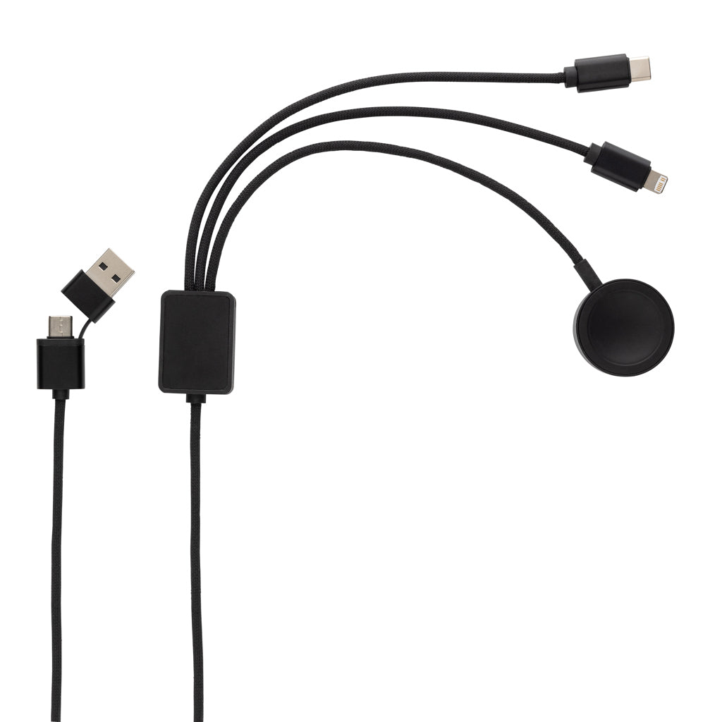 Terra RCS rPET 6-in-1 60W oplaadkabel met iWatch lader