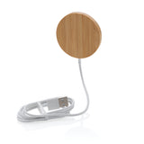10W bamboe magnetische draadloze lader