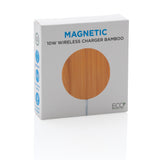 10W bamboe magnetische draadloze lader