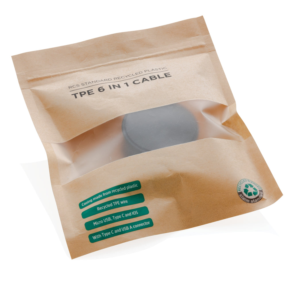 RCS standaard recycled plastic and TPE 4-in-1 kabel