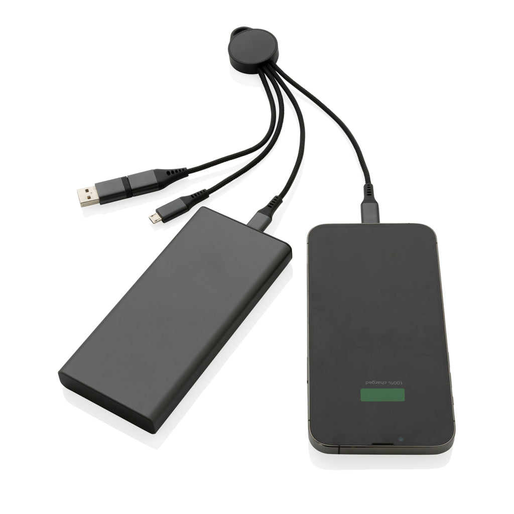 Terra RCS recycled aluminium 6-in-1 oplaadkabel