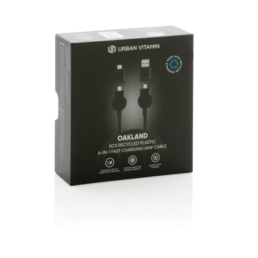 Oakland 1.2meter RCS rplastic 6-in-1 fast charging 45W kabel