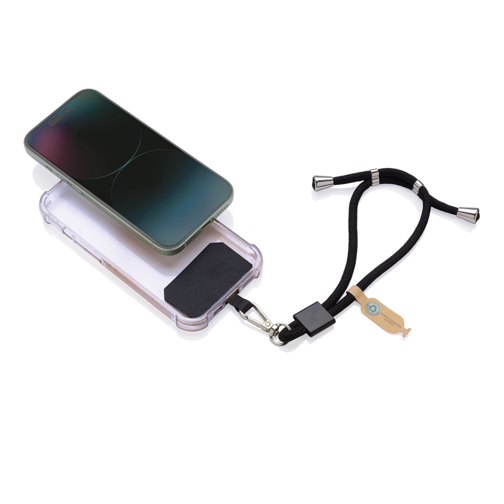 CarryLoop RCS rPET verstelbare telefoonhouder met polsband