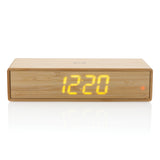 Bamboe alarmklok met 5W draadloze oplader