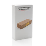 Bamboe alarmklok met 5W draadloze oplader