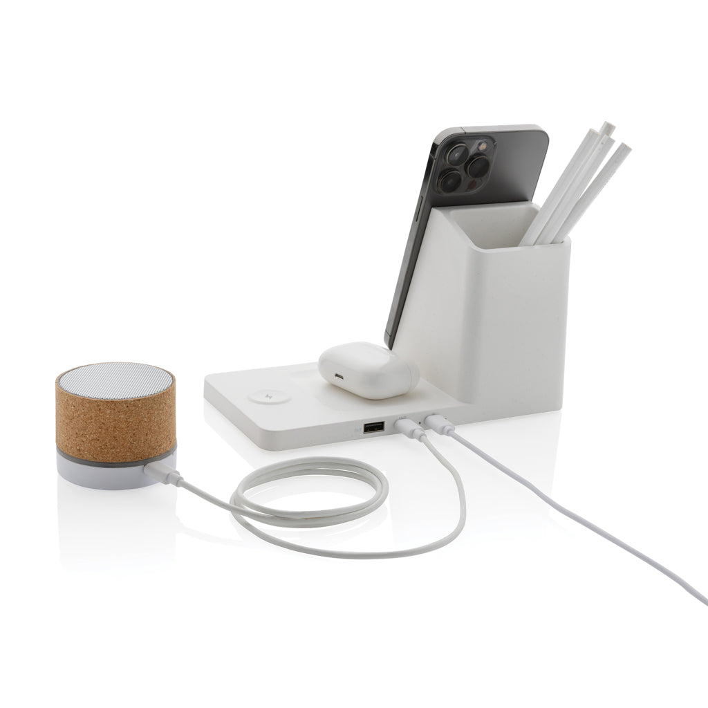 Ontario RCS gerecycled plastic & bamboe 15W 3 in 1 lader