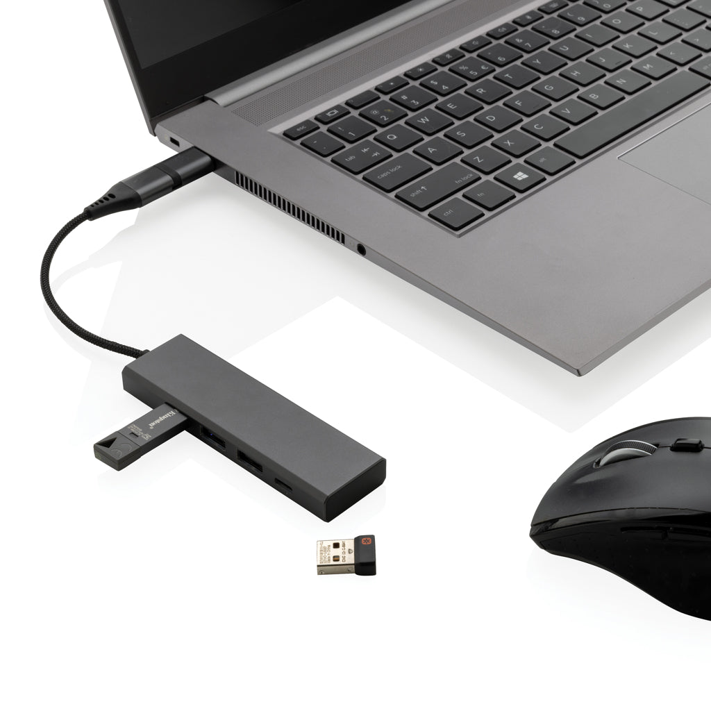 Terra RCS gerecycled aluminium hub met 3 USB-poorten