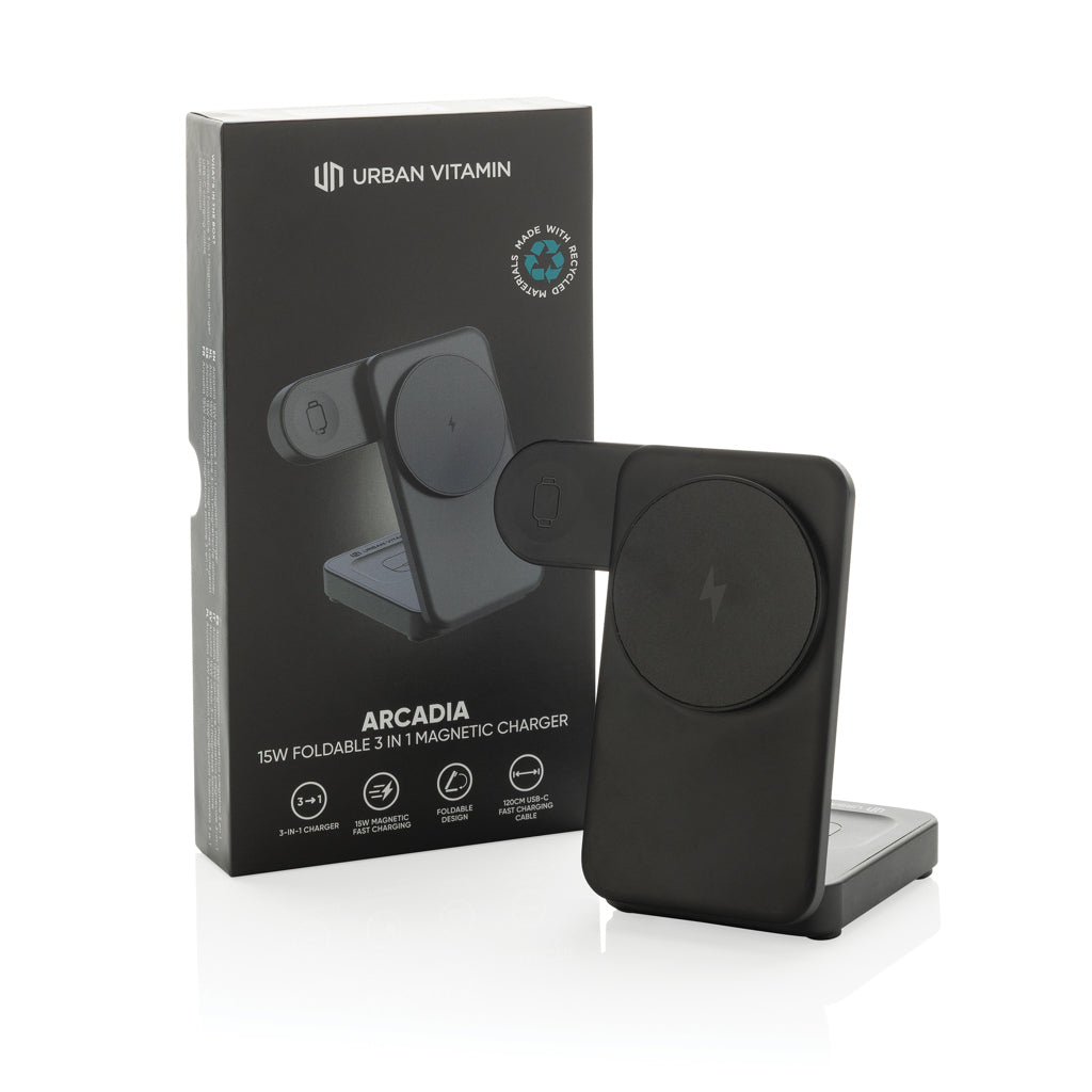 Urban Vitamin Arcadia RCS rplastic 15W 3-in-1 magn. oplader