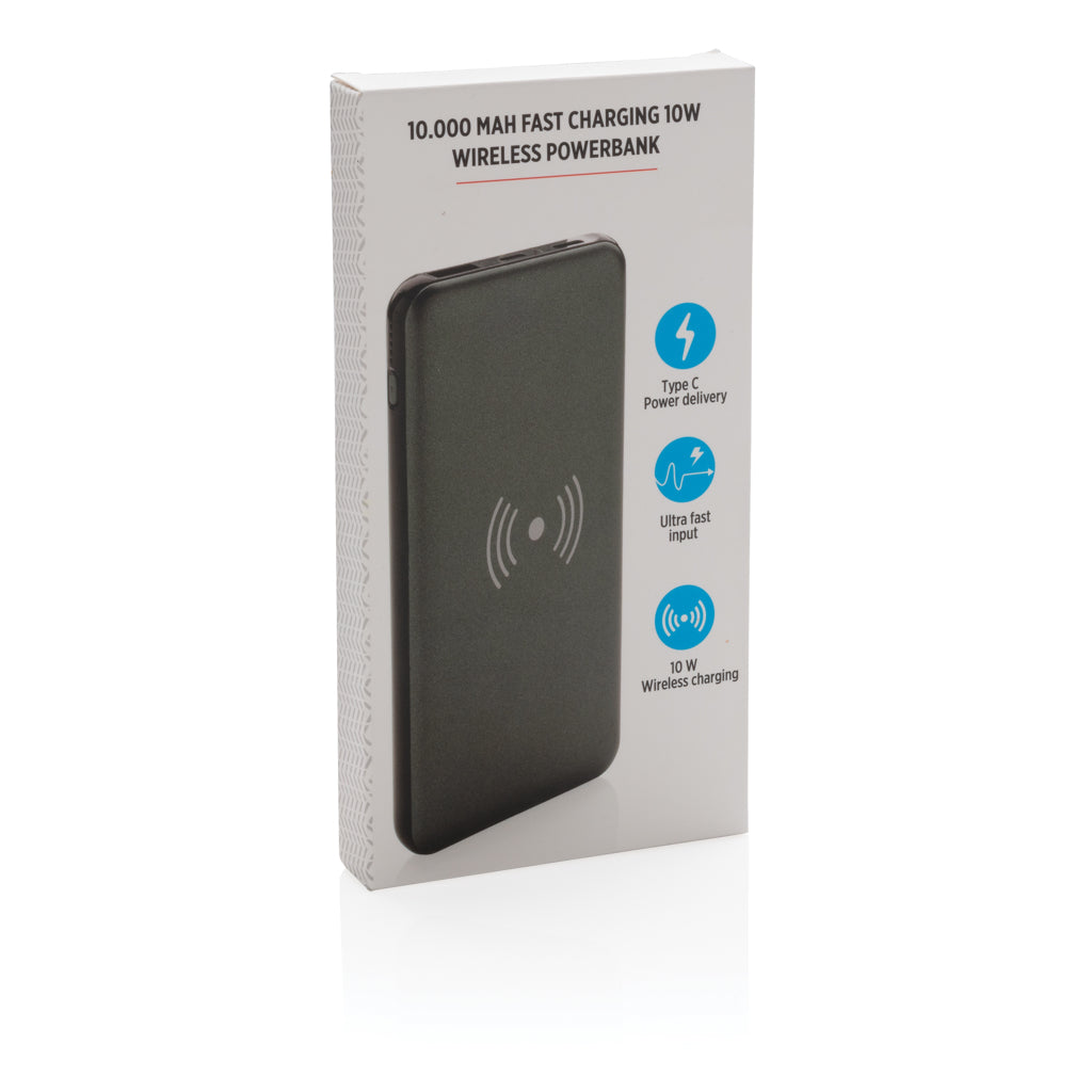10.000 mAh powerbank met 10W draadloos snelladen met PD