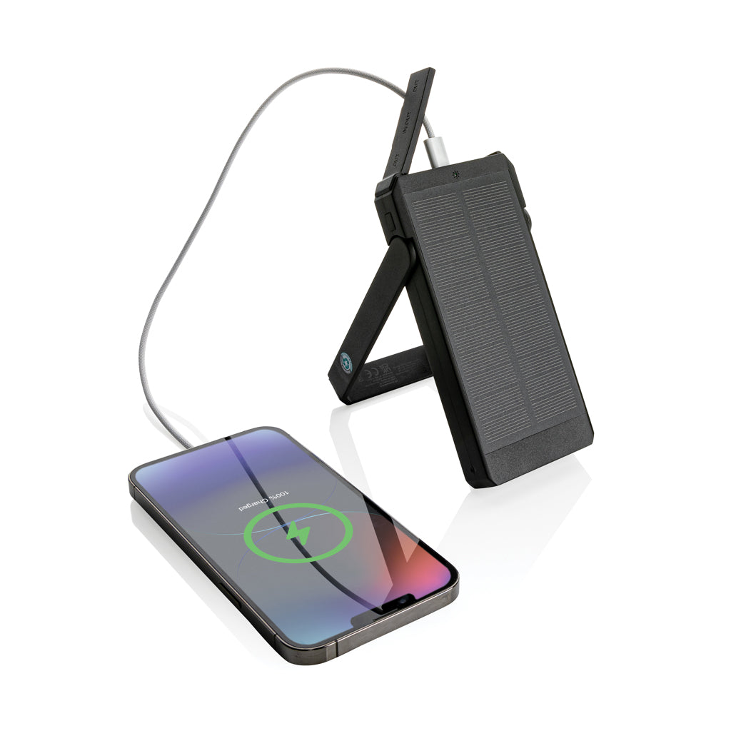 Skywave RCS gerecyclede kunststof zonne-powerbank 10000 mAh