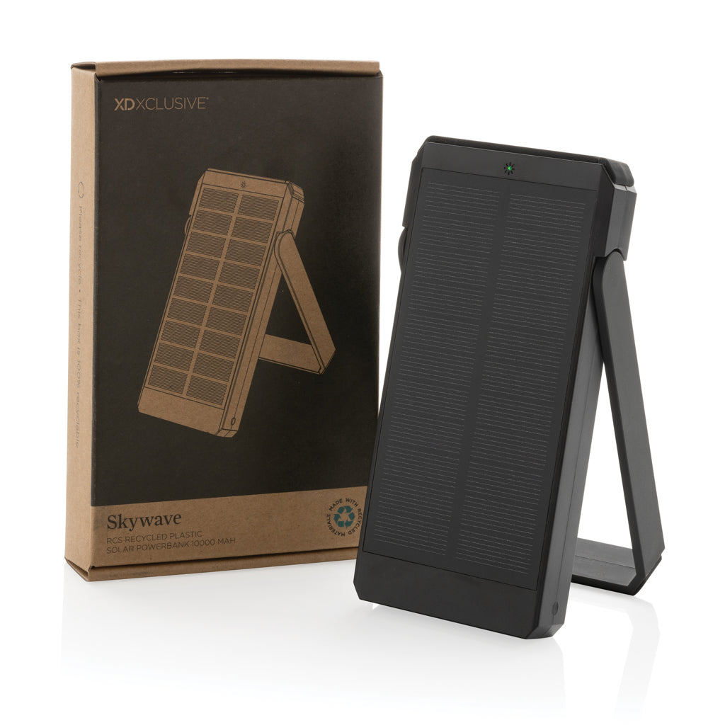 Skywave RCS gerecyclede kunststof zonne-powerbank 10000 mAh