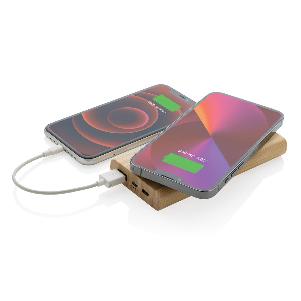 Bamboe 8.000 mAh 5W draadloze powerbank