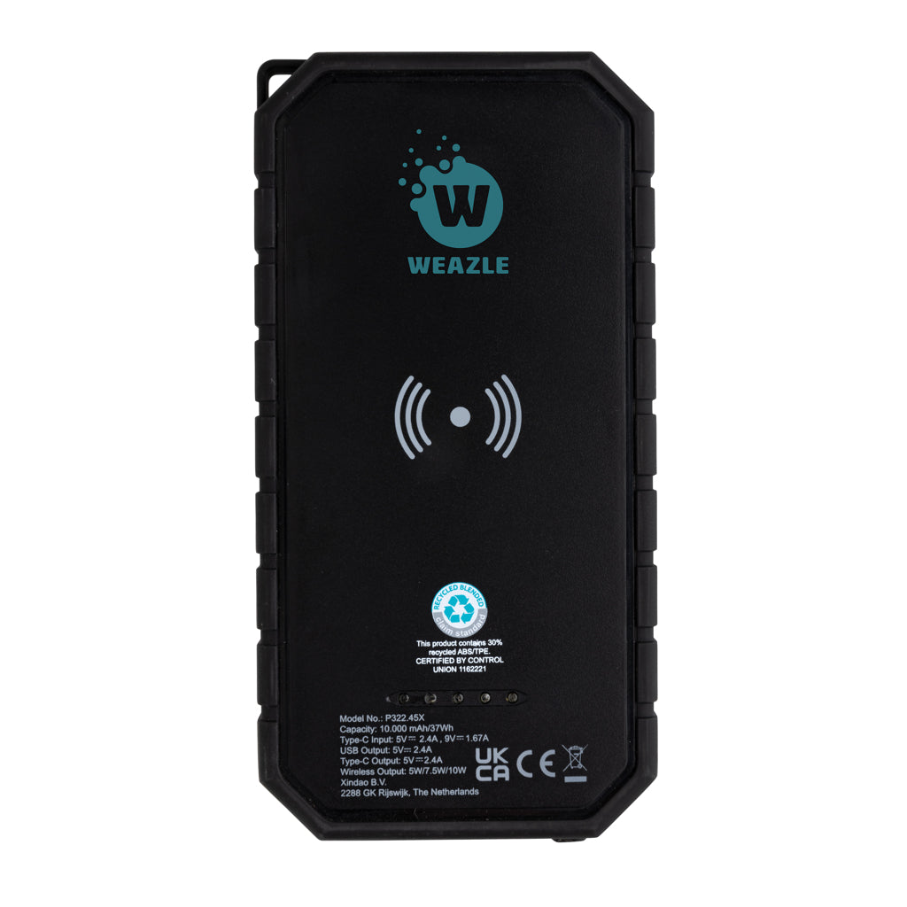 RCS recycled plastic solar powerbank 10W Wireless