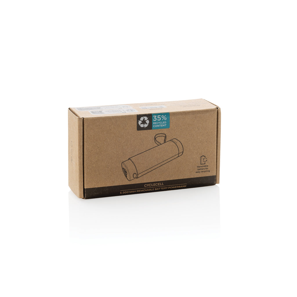 CycleCell 5000mAh powerbank met verwijderbare batterij
