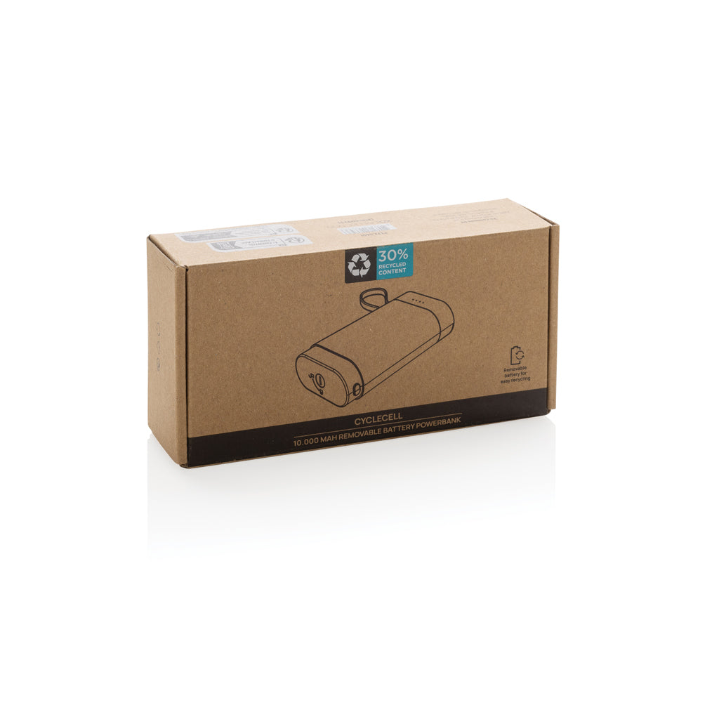 CycleCell 10.000 mAh powerbank met verwijderbare batterij
