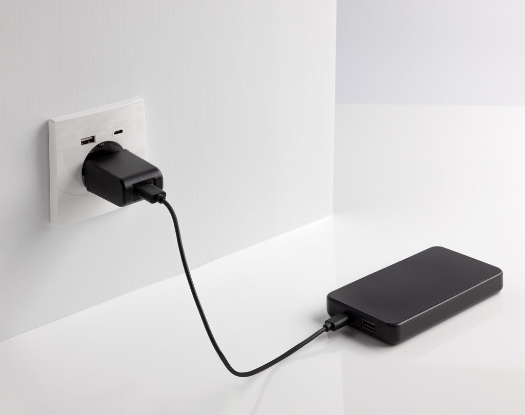 Boostcore RCS recycled plastic powerbank 10.000mAh met USB