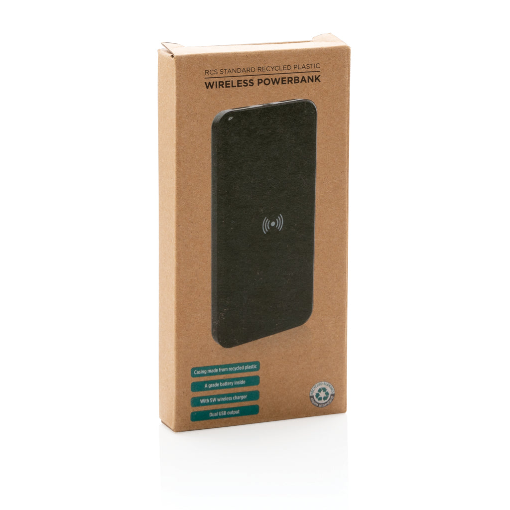 RCS standaard recycled plastic wireless powerbank
