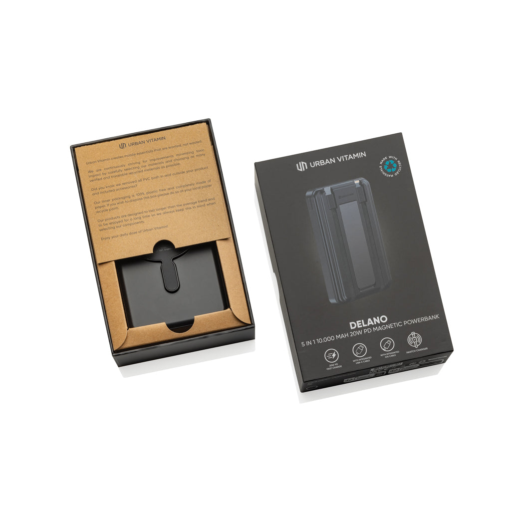 Urban Vitamin Delano 5-in-1 10.000mAh 20WPD magn. powerbank