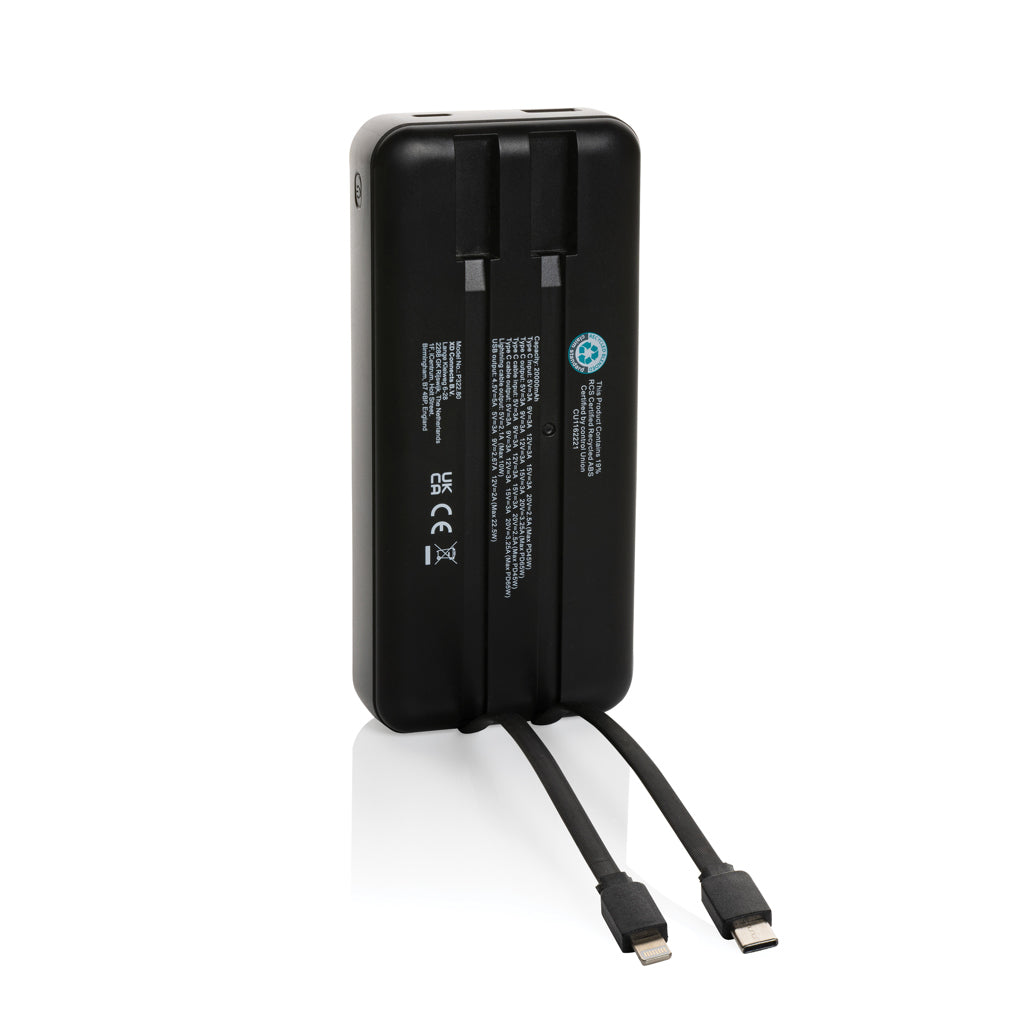 Gridley RCS gerecycled plastic 20000 65W laptop powerbank